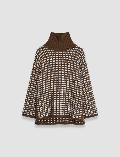 Joseph High Nk LS Waffle Knit RWS