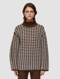 Joseph High Nk LS Waffle Knit RWS