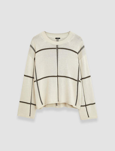 Joseph Crew NK LS Grid Co Silk