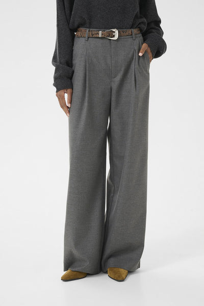 Gestuz Broek GZPaula Melange MW Wide Pants NOOS