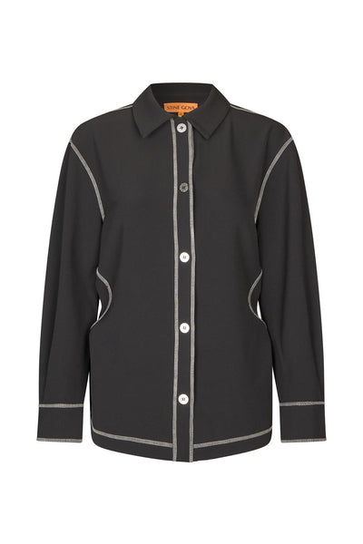 Stine Goya Blouse Circular Cut Out Adjustable Shirt