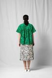 Stef Series Blouse Bowie Shirt Green Zebra