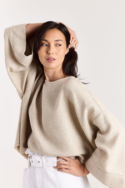 Studio Clique Blouse Long Sleeve Top with Back Spllit