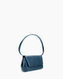 Kaai Handtas Ikon Eel Print Deep Teal