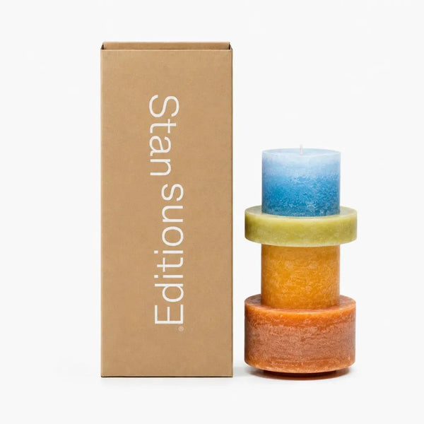 Stan Editions Kaars Candl Stack 04 Brown&Blue